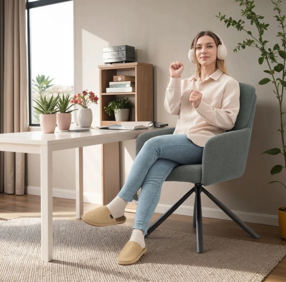 Homcom Minkštas valgomojo fotelis, minkšta virtuvės kėdė, Pilka spalva