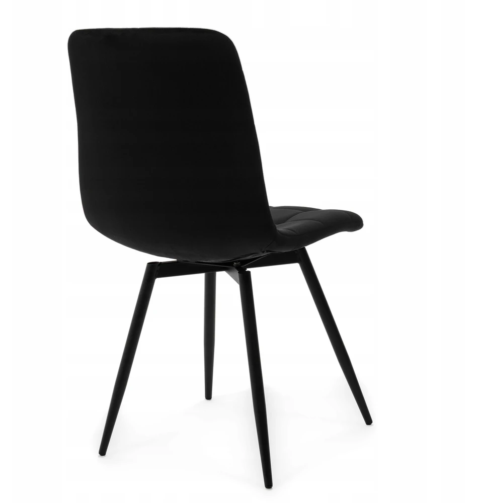 Home Design ARCO VELVET Juodas MINŠTA SUKAMA KĖDĖ SVETAINEI VALGOMOSIUI