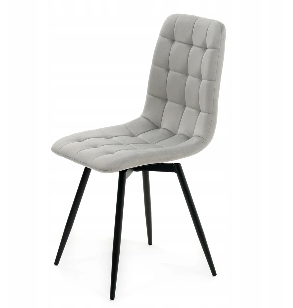 Home Design ARCO VELVET ŠVIESI PILKA MINŠTA SUKAMA KĖDĖ SVETAINEI VALGOMOSIAI