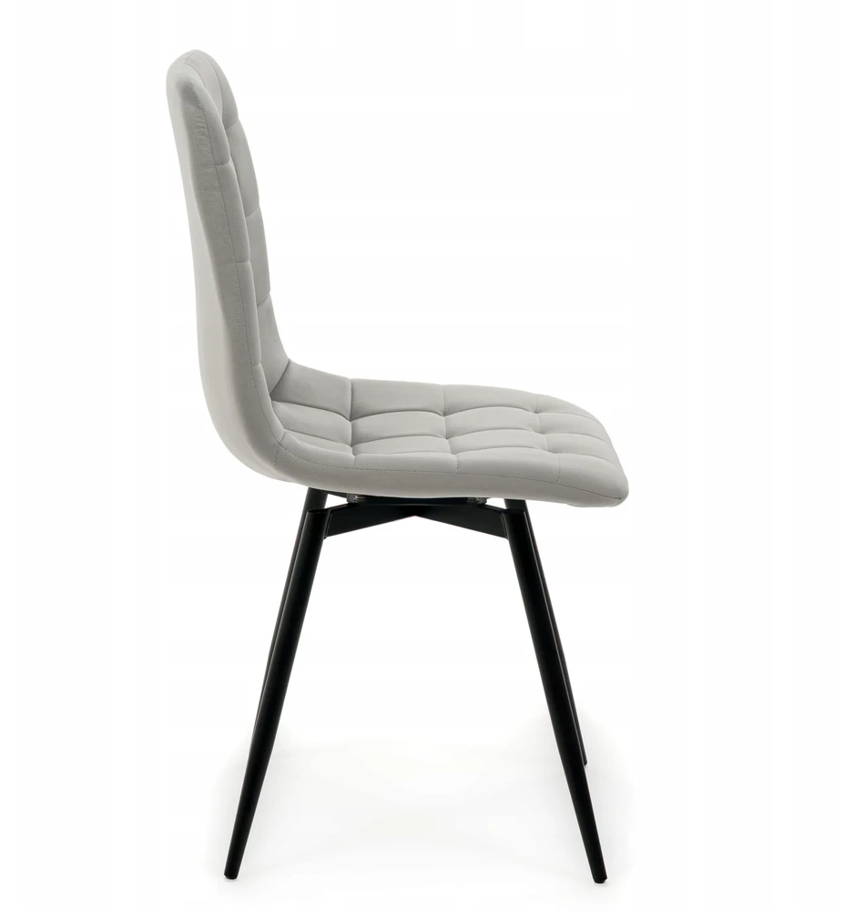 Home Design ARCO VELVET ŠVIESI PILKA MINŠTA SUKAMA KĖDĖ SVETAINEI VALGOMOSIAI