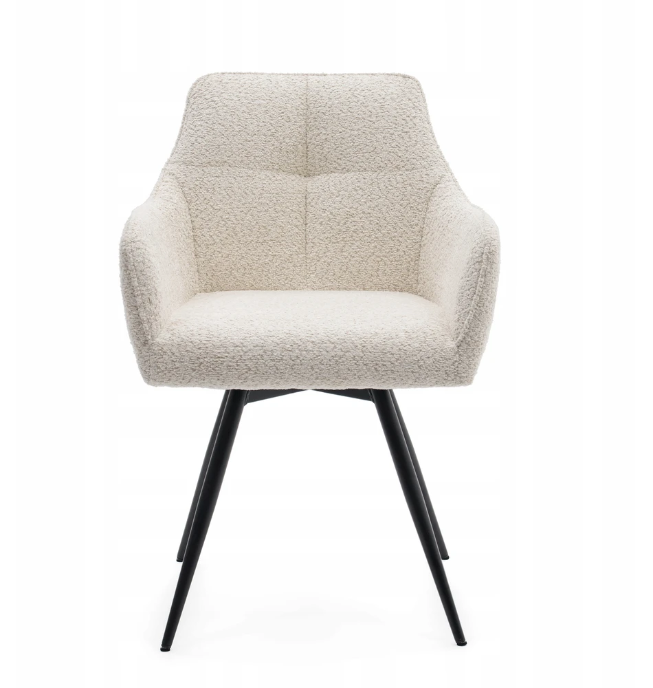 Home Design BOUCLE MINŠTA SUKAMA KĖDĖ SVETAINEI QUATTRO CREAM