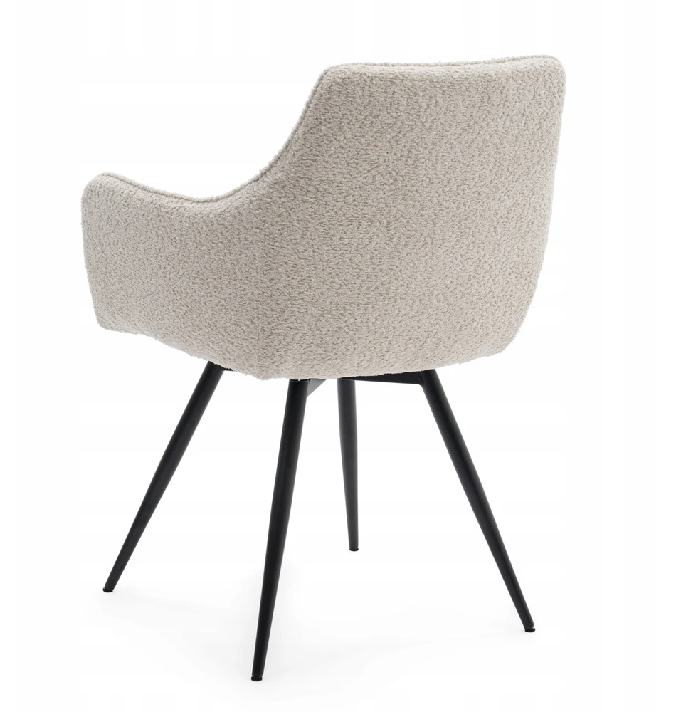Home Design BOUCLE MINŠTA SUKAMA KĖDĖ SVETAINEI QUATTRO CREAM
