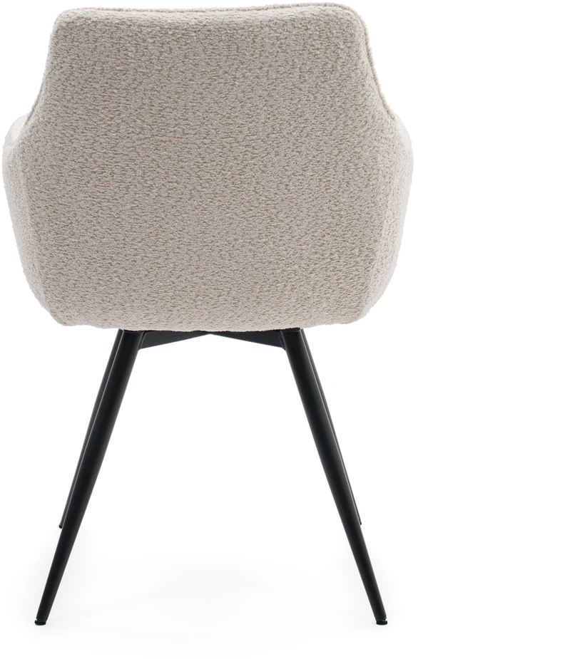 Home Design BOUCLE MINŠTA SUKAMA KĖDĖ SVETAINEI QUATTRO CREAM