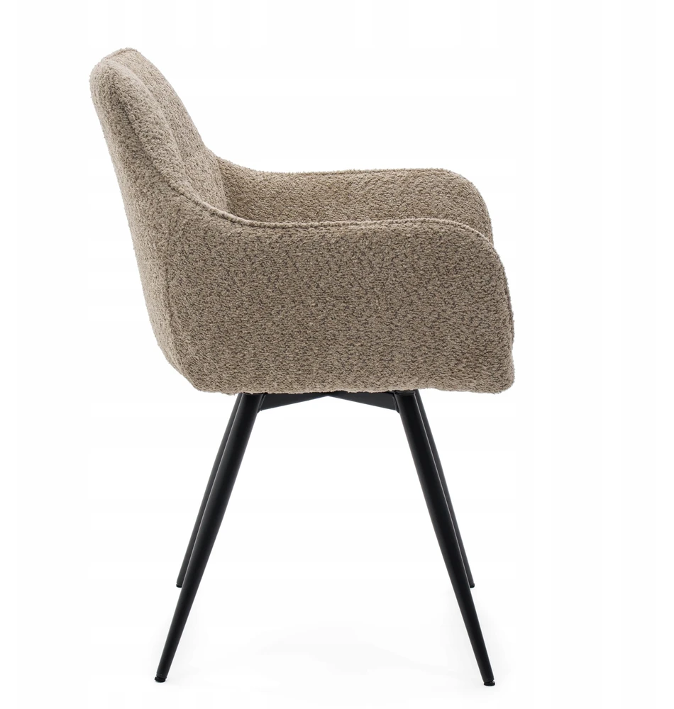Home Design BOUCLE MINŠTA SUKAMA KĖDĖ SVETAINEI QUATTRO BEIGE