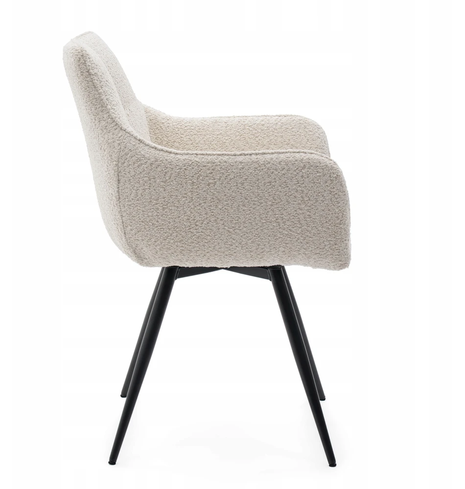 Home Design BOUCLE MINŠTA SUKAMA KĖDĖ SVETAINEI QUATTRO CREAM