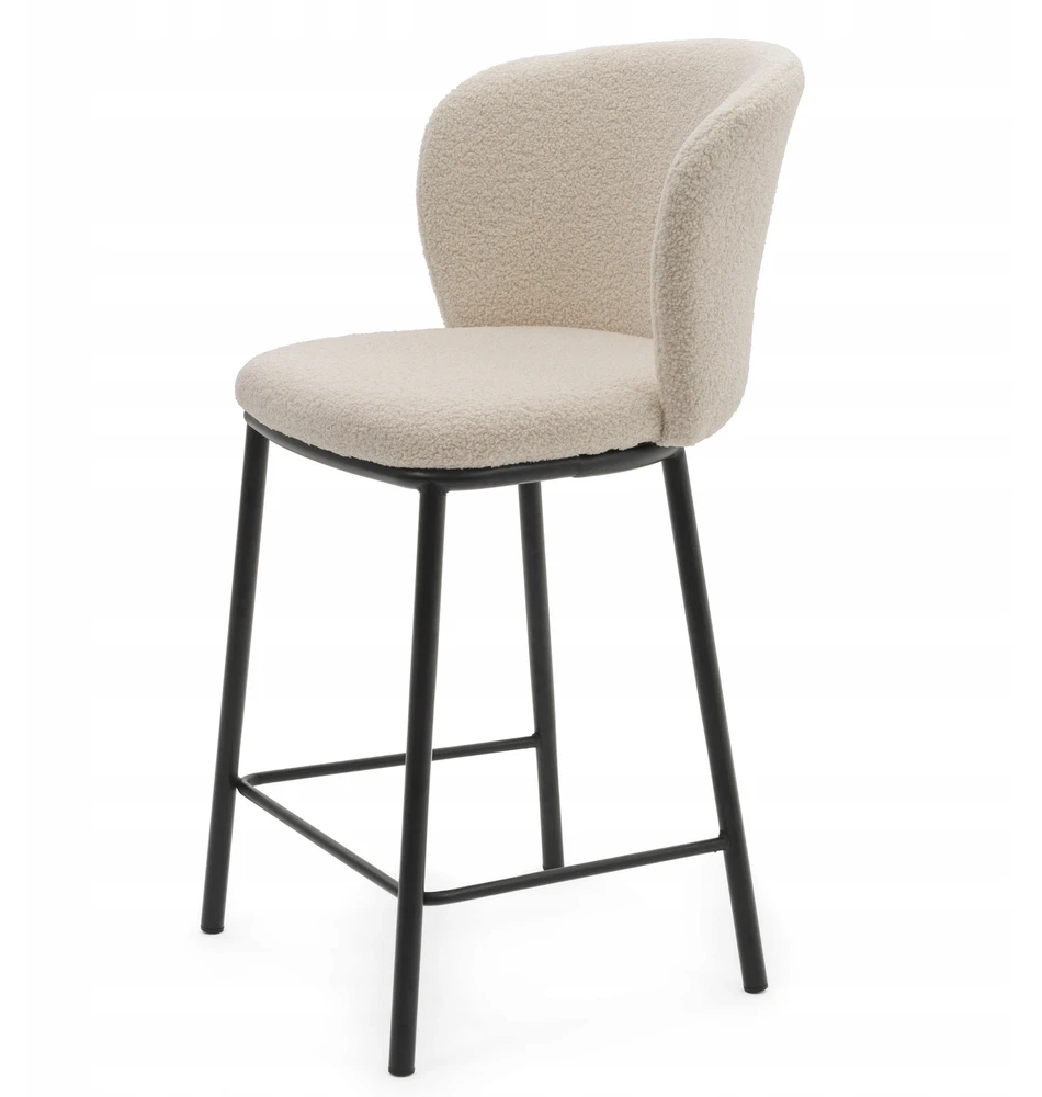 Home Design BOUCLE ŠVIESIAI BEIGE MINŠTAS KABLIS SVETAINEI, VALGOMAI, MODERNAUS BARI