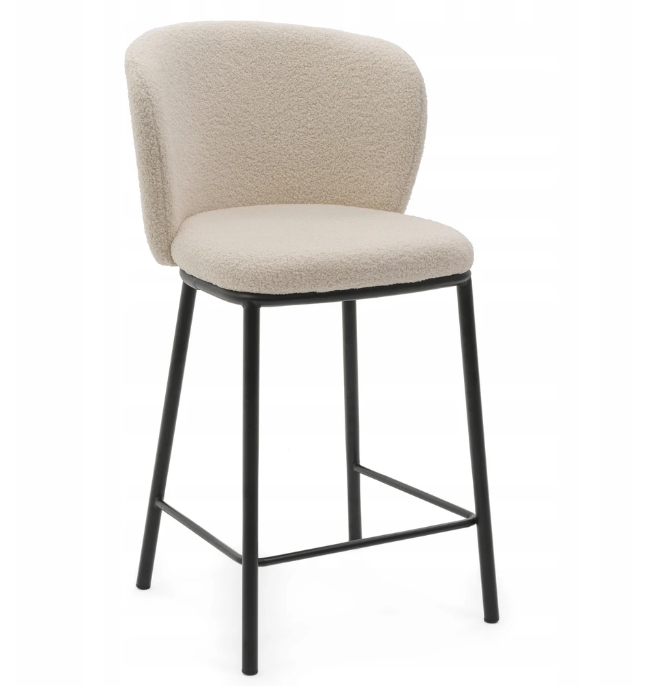 Home Design BOUCLE ŠVIESIAI BEIGE MINŠTAS KABLIS SVETAINEI, VALGOMAI, MODERNAUS BARI
