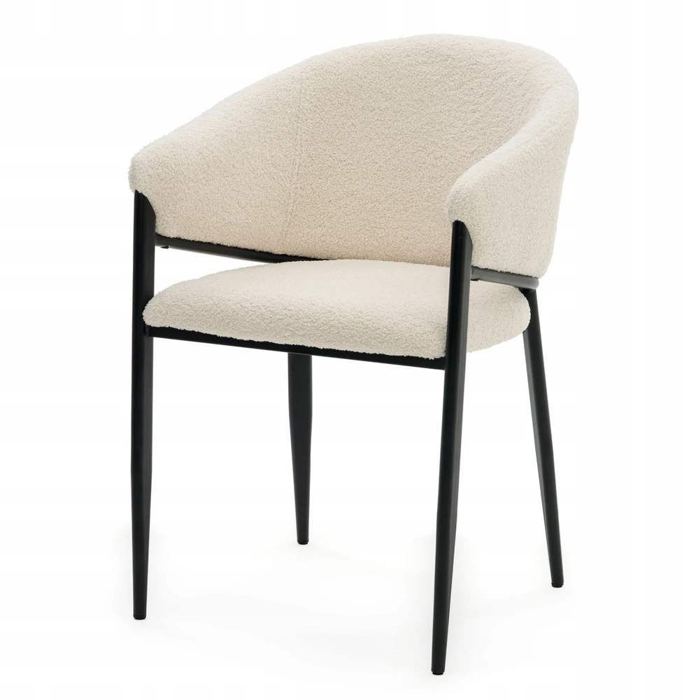 Home Design BOUCLE TEDDY MINKŠTA KĖDĖ SVETAINEI, VALGOMAI, MODERNAUS GLAMURAS