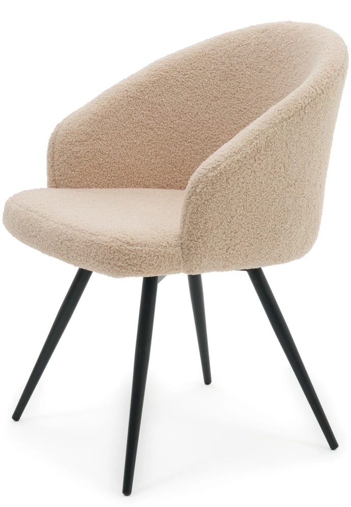 Home Design BOUCLE TEDDY MINŠTA SUKAMA KĖDĖ SVETAINEI MODENA, TAMSIAI BEIGE