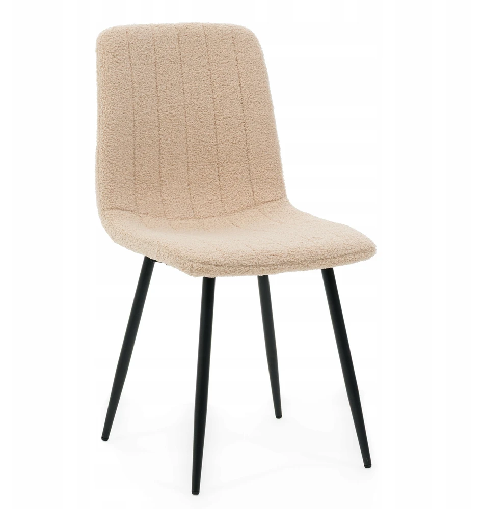 Home Design GELA BOUCLE TEDDY MINŠKINĖ KĖDĖ VALGOMOSIAI SVETAINEI, TAMSIAI BEIGE