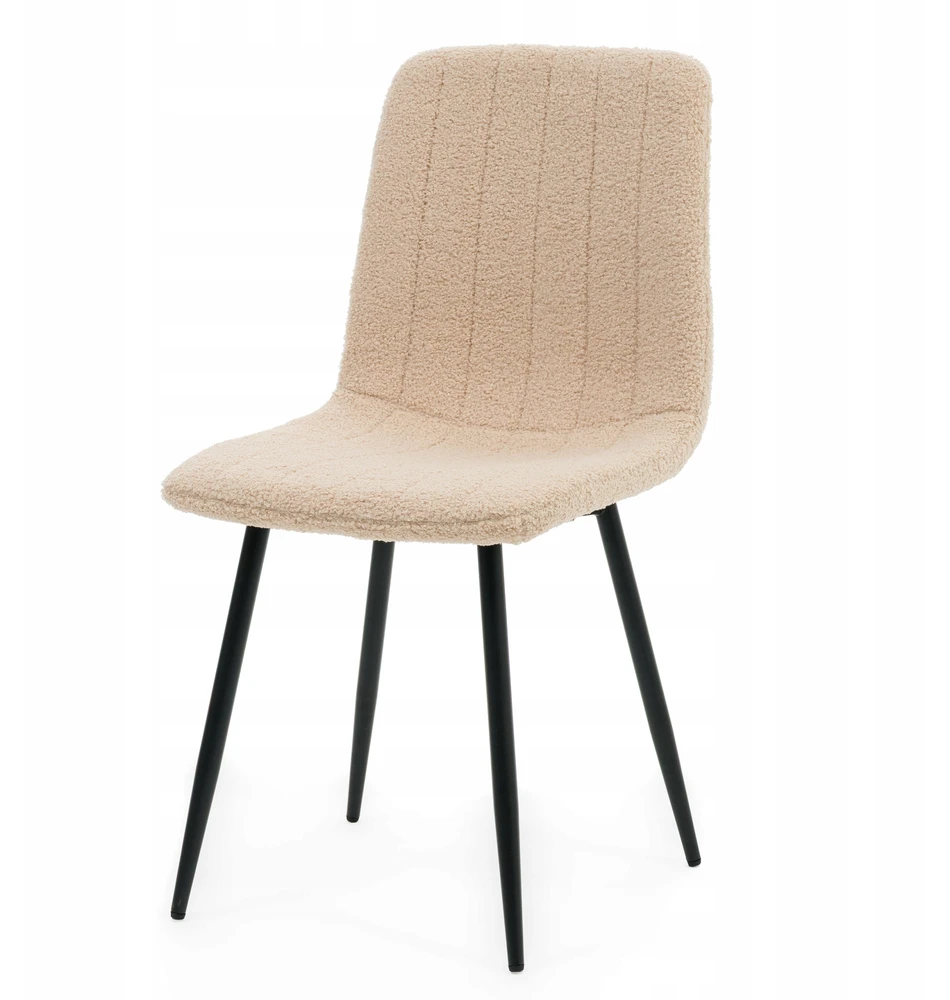 Home Design GELA BOUCLE TEDDY MINŠKINĖ KĖDĖ VALGOMOSIAI SVETAINEI, TAMSIAI BEIGE