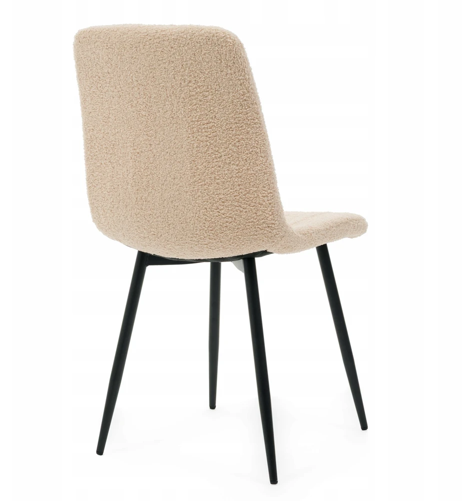 Home Design GELA BOUCLE TEDDY MINŠKINĖ KĖDĖ VALGOMOSIAI SVETAINEI, TAMSIAI BEIGE