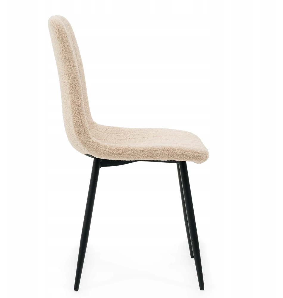 Home Design GELA BOUCLE TEDDY MINŠKINĖ KĖDĖ VALGOMOSIAI SVETAINEI, TAMSIAI BEIGE