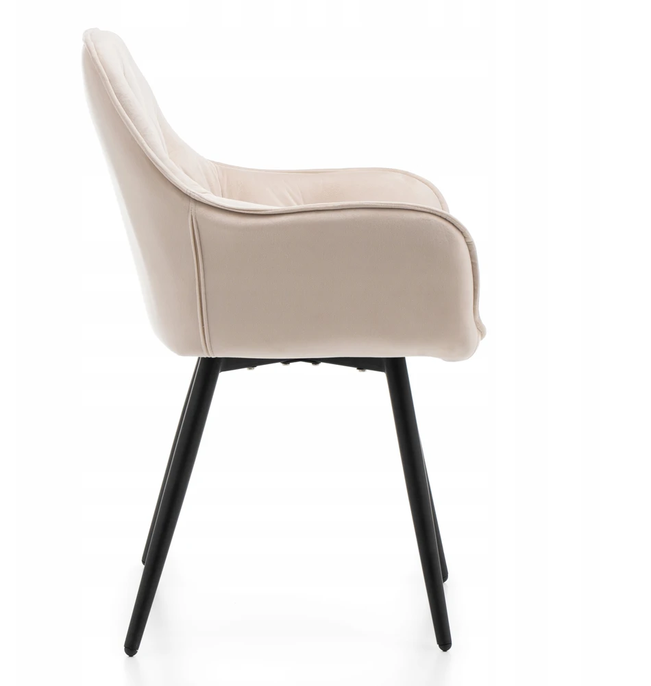 Home Design GLAMOUR GLAMOUR MINŠTA DAUGINĖ KĖDĖ, MODERNAUS VELIŪRAS, Smėlio spalvos