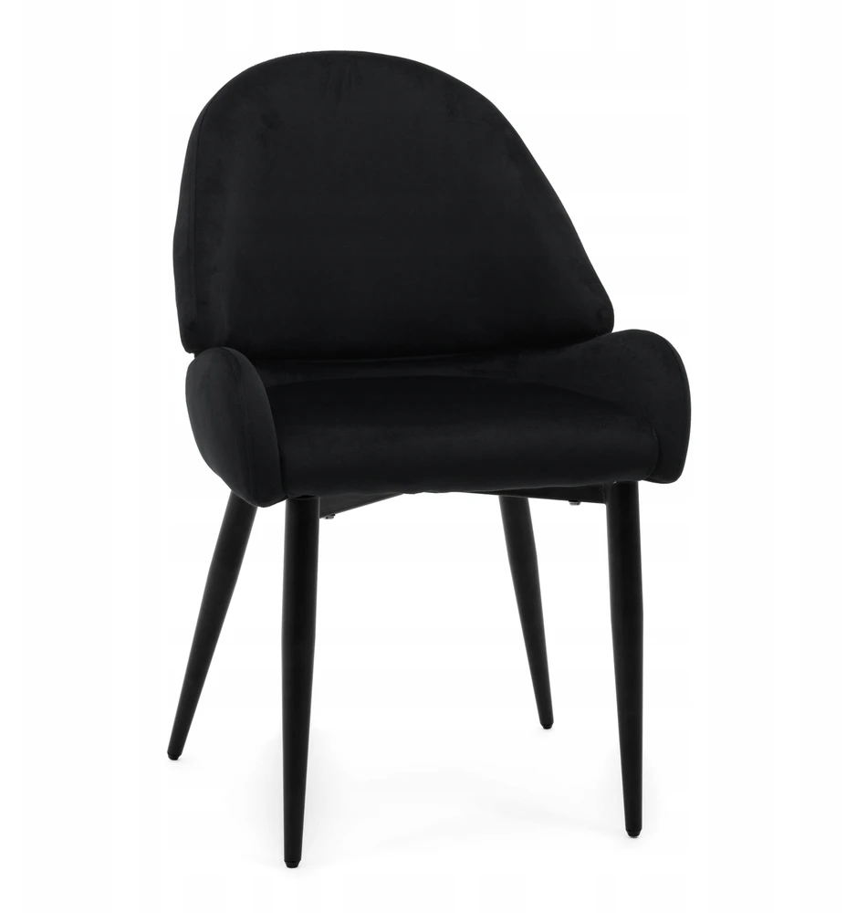 Home Design GLAMOUR MINKŠTA KĖDĖ VALGOMAS SVETAINE VELIURAS BERGAMO Juodas