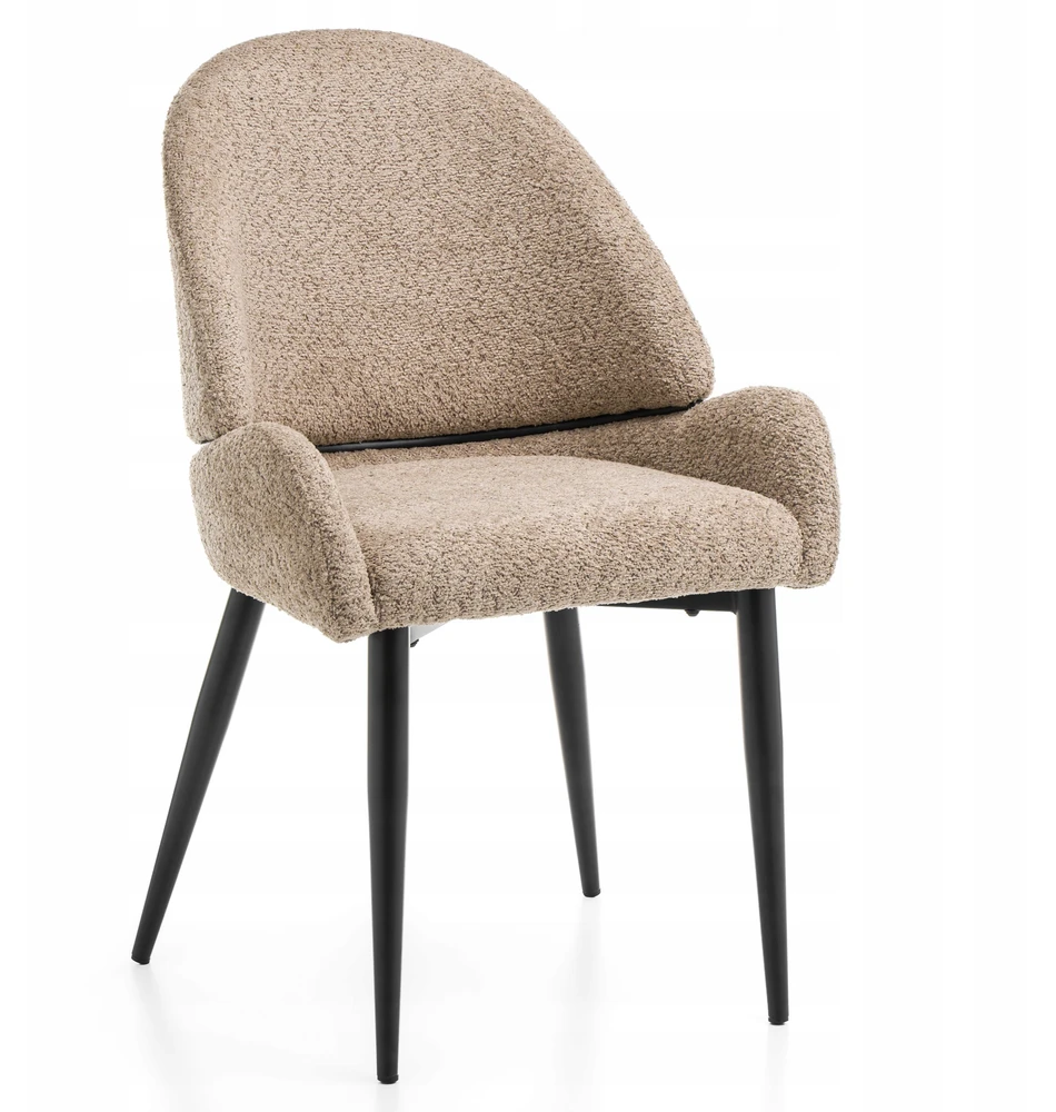 Home Design GLAMOUR MINKŠTA KĖDĖ VALGOMAS SVETAINE BOUCLE BERGAMO DARK BEIGE
