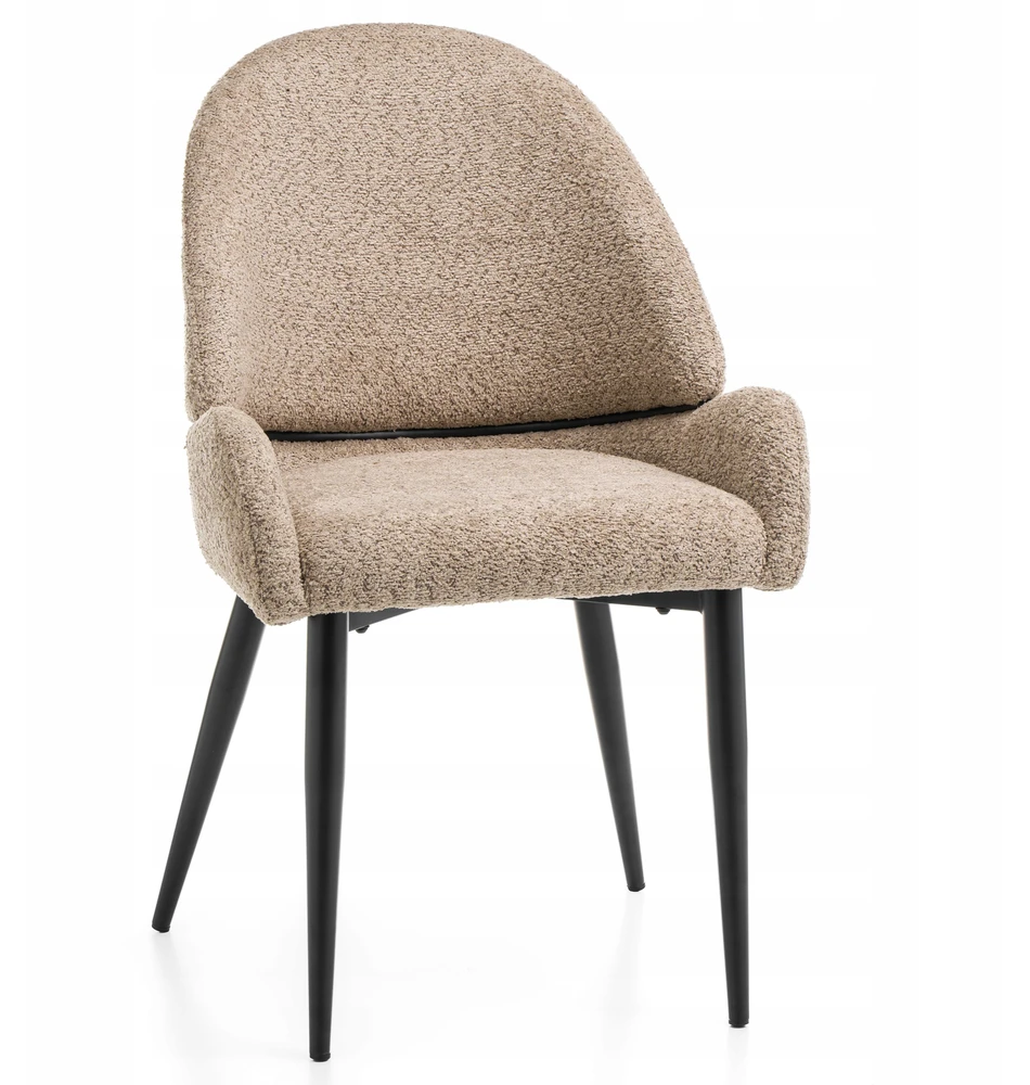 Home Design GLAMOUR MINKŠTA KĖDĖ VALGOMAS SVETAINE BOUCLE BERGAMO DARK BEIGE