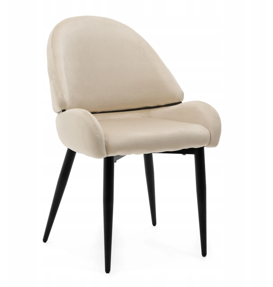 Home Design GLAMOUR MINKŠTA KĖDĖ VALGOMAS SVETAINE VELIURAS BERGAMO BEIGE