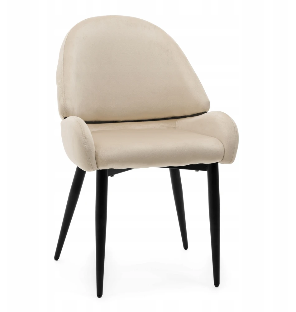 Home Design GLAMOUR MINKŠTA KĖDĖ VALGOMAS SVETAINE VELIURAS BERGAMO BEIGE
