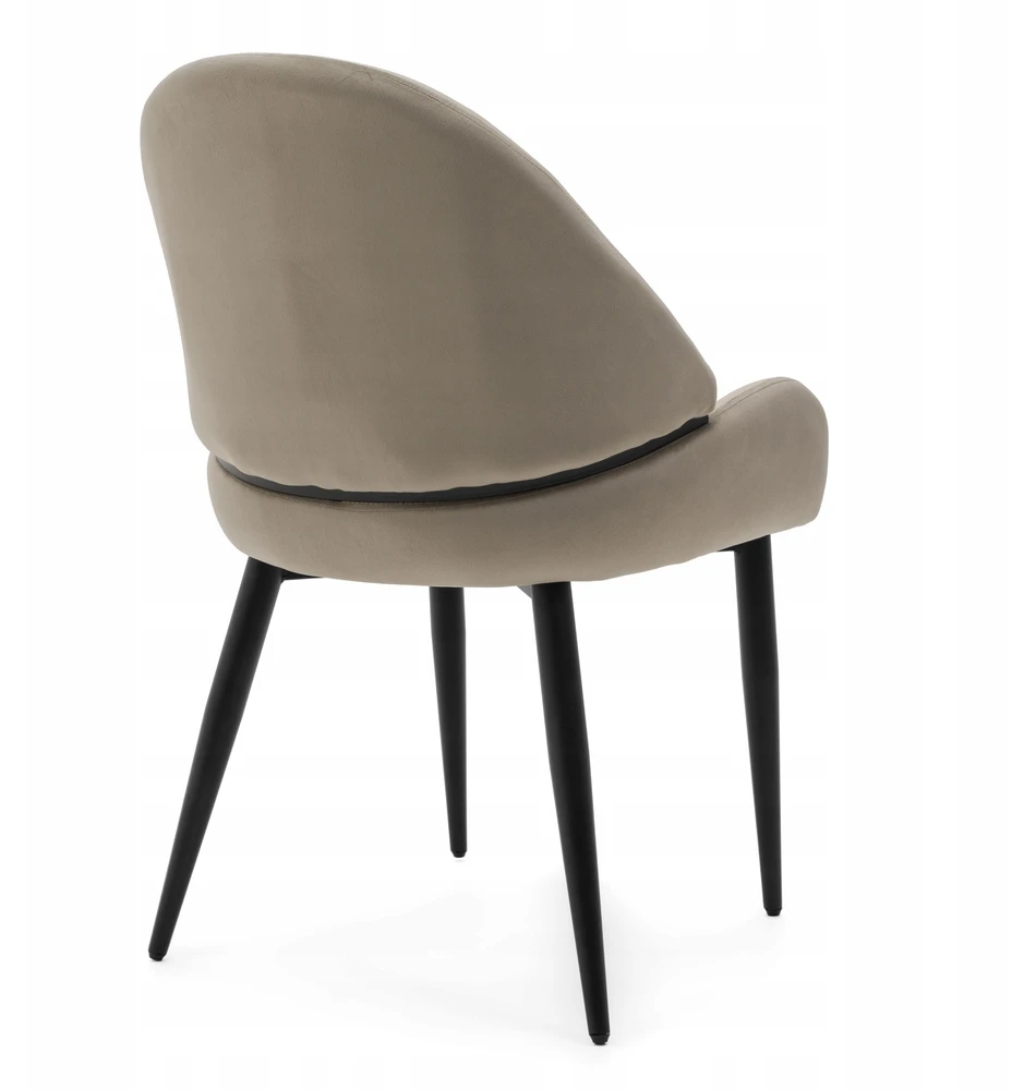 Home Design GLAMOUR MINKŠTA KĖDĖ VALGOMO KAMBARYS SVETAINE VELIURAS BERGAMO TAMSIAI BEIGE
