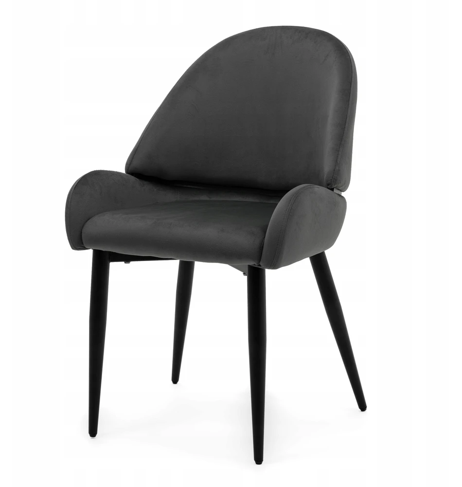 Home Design GLAMOUR MINKŠTA KĖDĖ VALGOMO KAMBARYS SVETAINE VELIURAS BERGAMO PILKA