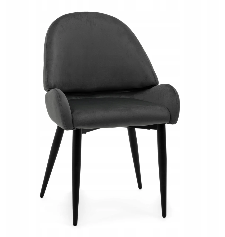 Home Design GLAMOUR MINKŠTA KĖDĖ VALGOMO KAMBARYS SVETAINE VELIURAS BERGAMO PILKA