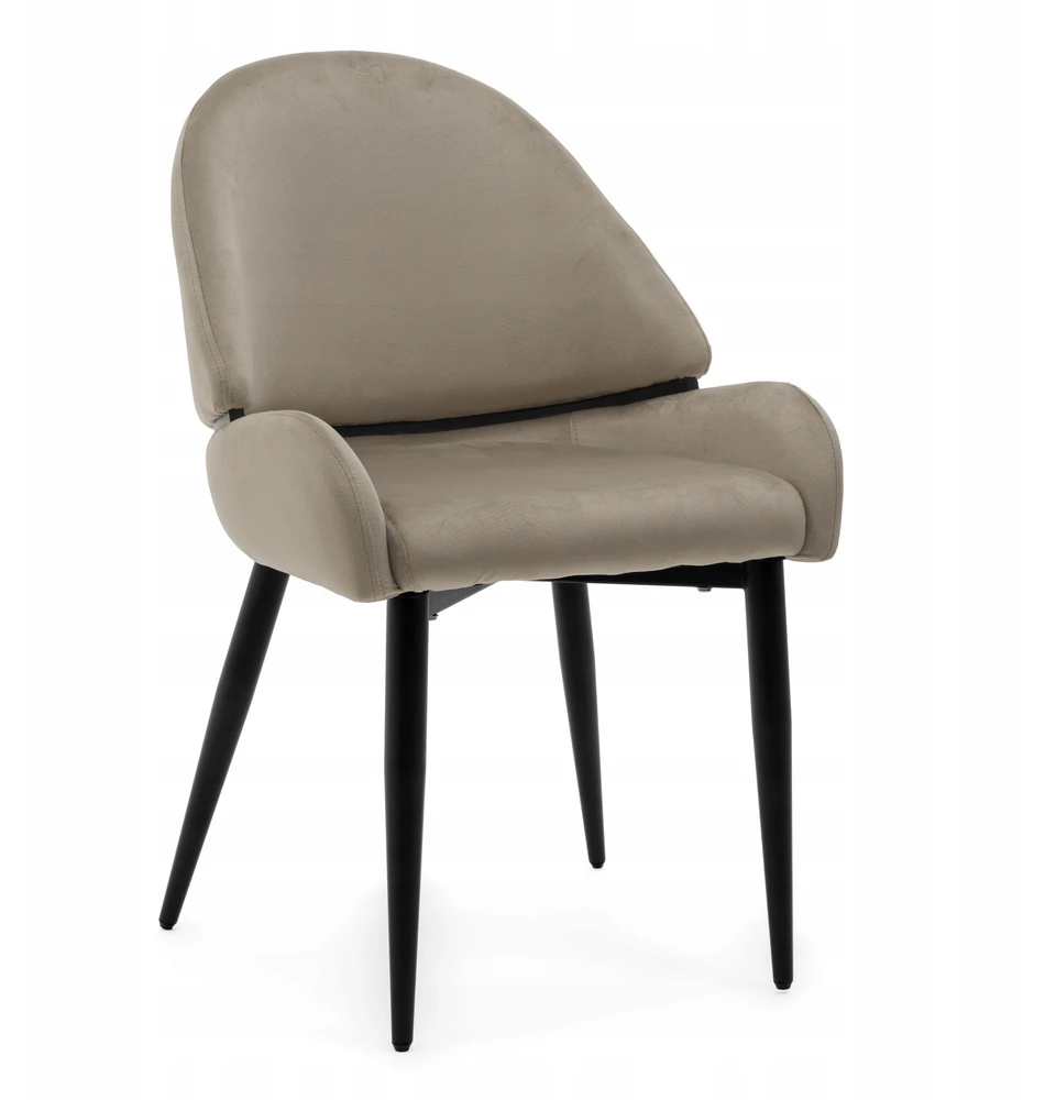 Home Design GLAMOUR MINKŠTA KĖDĖ VALGOMO KAMBARYS SVETAINE VELIURAS BERGAMO TAMSIAI BEIGE