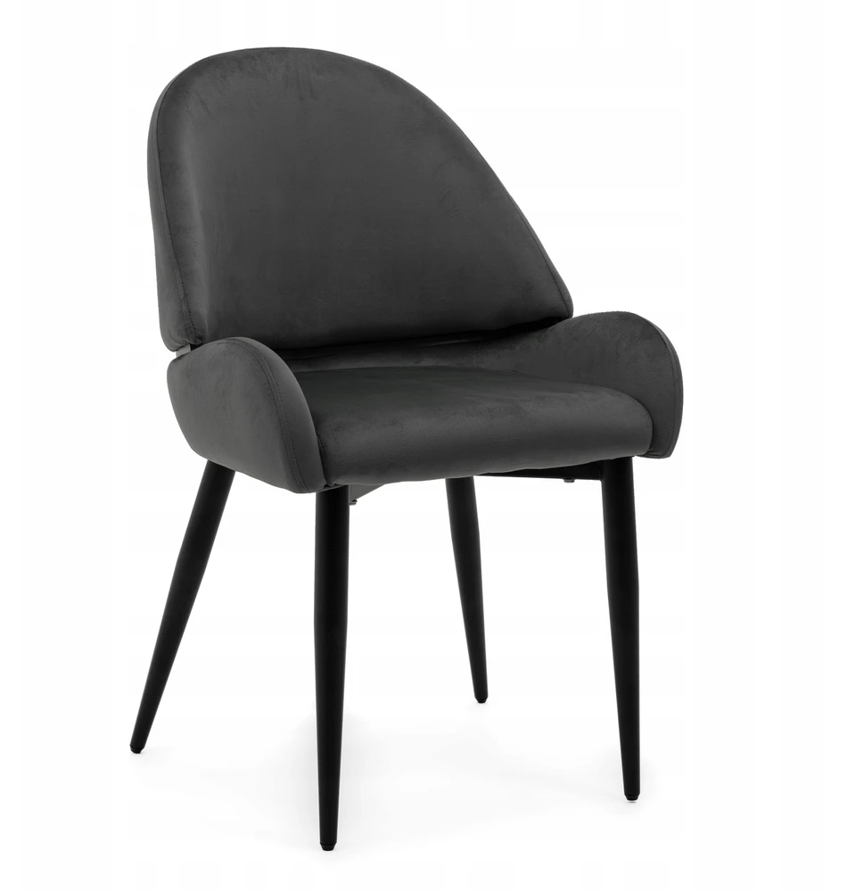 Home Design GLAMOUR MINKŠTA KĖDĖ VALGOMO KAMBARYS SVETAINE VELIURAS BERGAMO PILKA