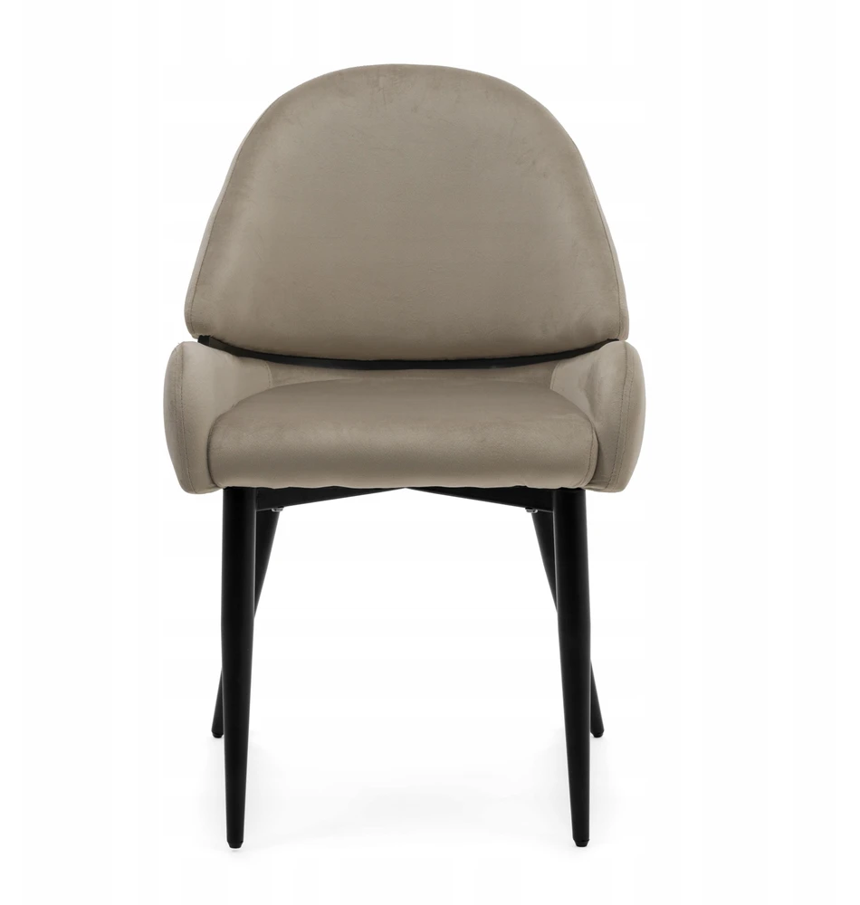Home Design GLAMOUR MINKŠTA KĖDĖ VALGOMO KAMBARYS SVETAINE VELIURAS BERGAMO TAMSIAI BEIGE