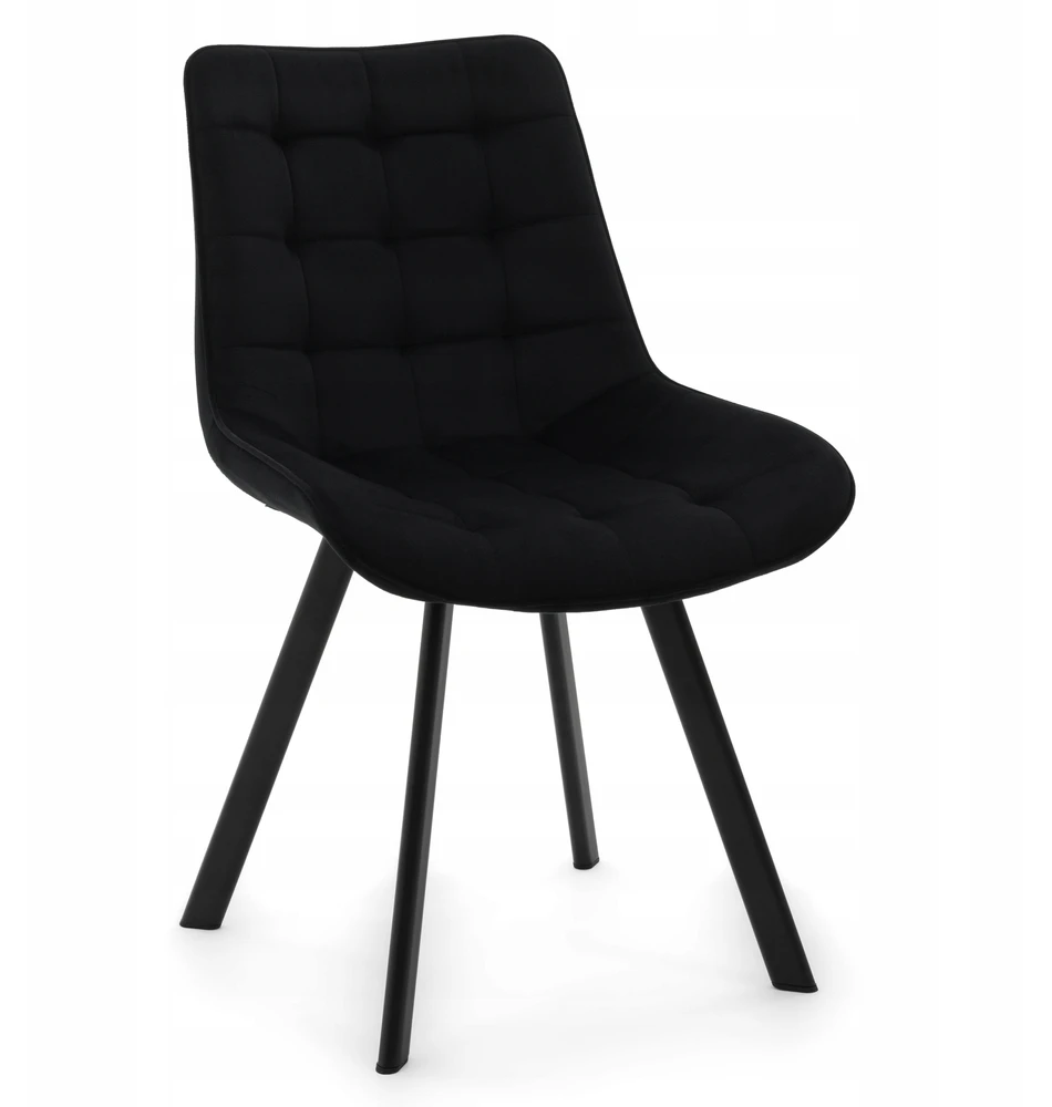 Home Design GLAMOUR TORI Juodas MINŠTA AKOMINĖ KĖDĖ SVETAINEI VALGOMOSIAI