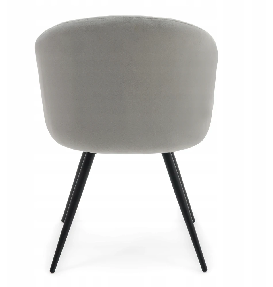 Home Design Minkšta pasukama aksominė kėdė svetainei MODENA LIGHT Pilkas