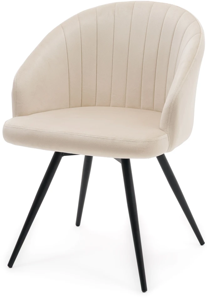 Home Design Minkšta pasukama aksominė kėdė svetainei MODENA BEIGE