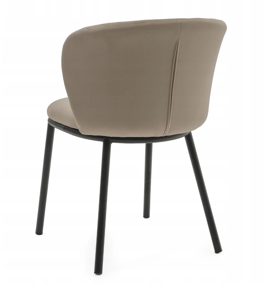 Home Design Minkšta veliūrinė kėdė, tamsiai smėlio spalvos, svetainė, valgomasis, GLAMURAS, MODERNA