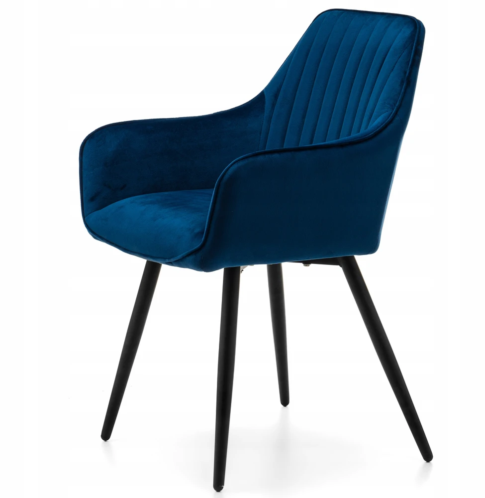Home Design MINŠTA AKSOMINĖ KĖDĖ SVETAINEI, VALGOMAI, NAVY VELVET