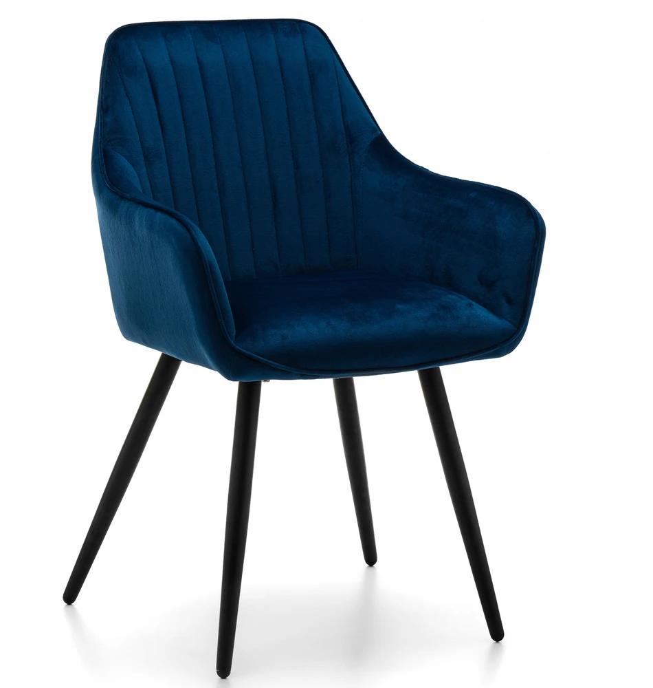 Home Design MINŠTA AKSOMINĖ KĖDĖ SVETAINEI, VALGOMAI, NAVY VELVET