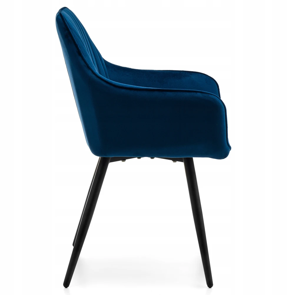 Home Design MINŠTA AKSOMINĖ KĖDĖ SVETAINEI, VALGOMAI, NAVY VELVET