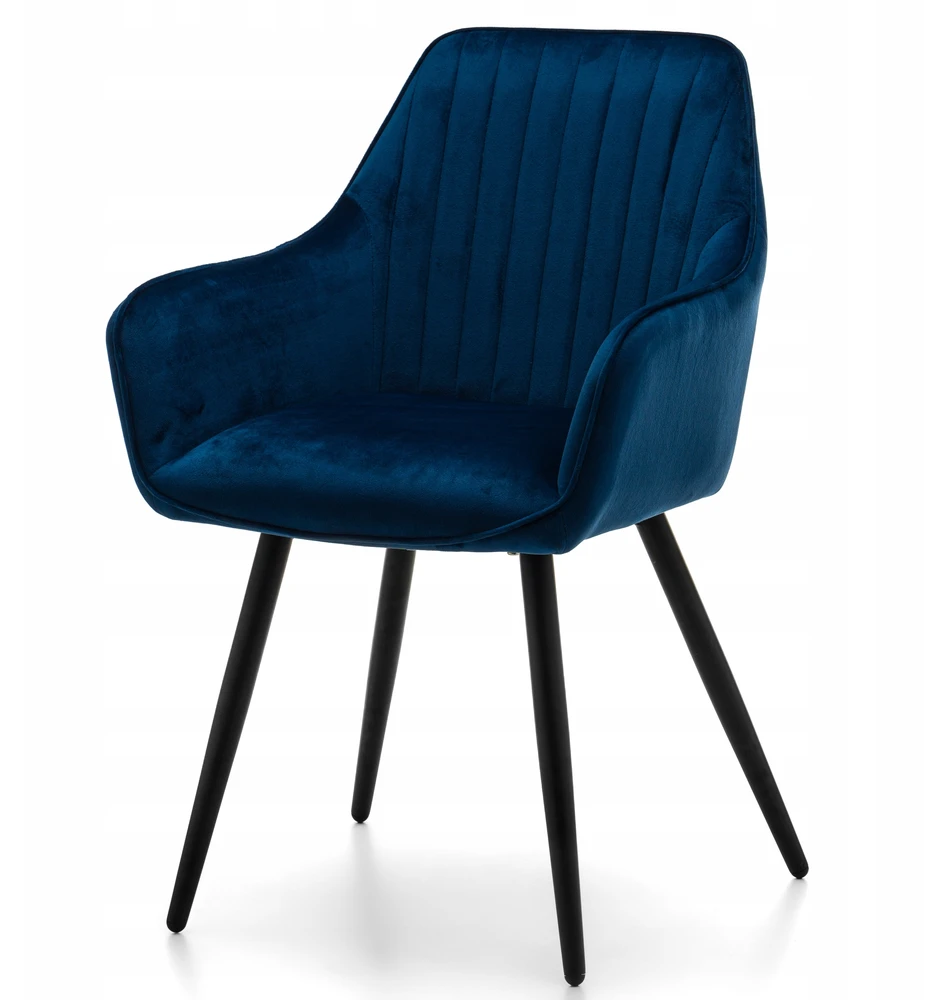 Home Design MINŠTA AKSOMINĖ KĖDĖ SVETAINEI, VALGOMAI, NAVY VELVET