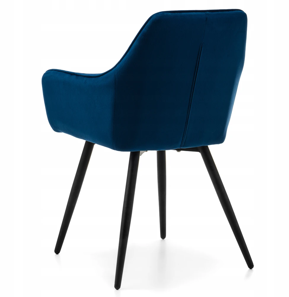 Home Design MINŠTA AKSOMINĖ KĖDĖ SVETAINEI, VALGOMAI, NAVY VELVET
