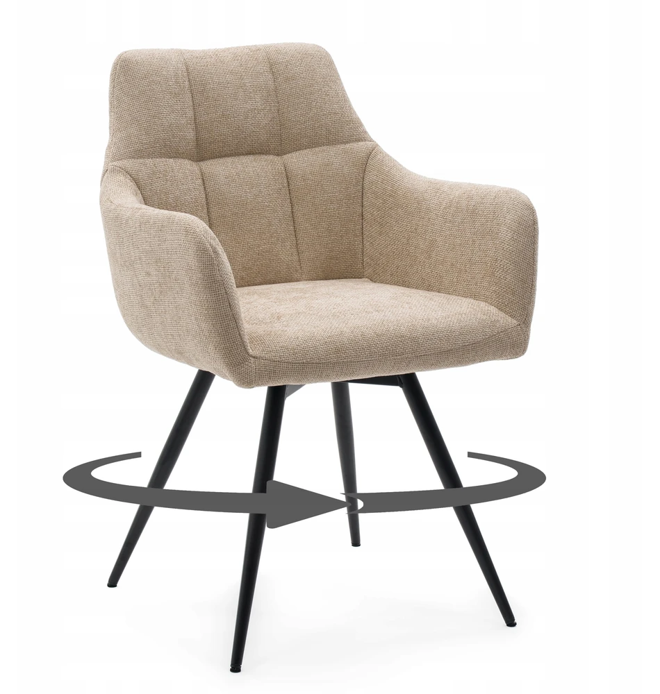 Home Design MINŠTA SUKAMA ŠENILINĖ KĖDĖ SVETAINEI LUGANO ŠVIESI BEIGE