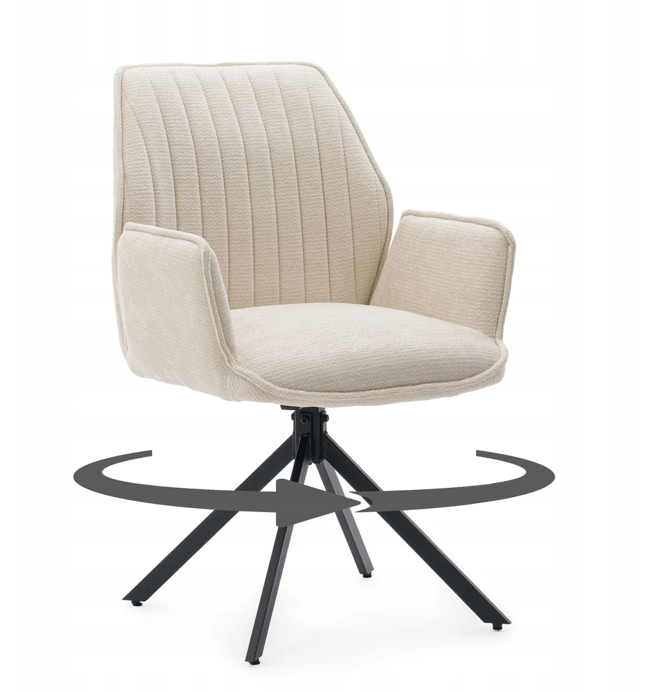 Home Design MINŠTA SUKIAMA ŠENILĖ KĖDĖ SVETAINEI MERANO CREAM