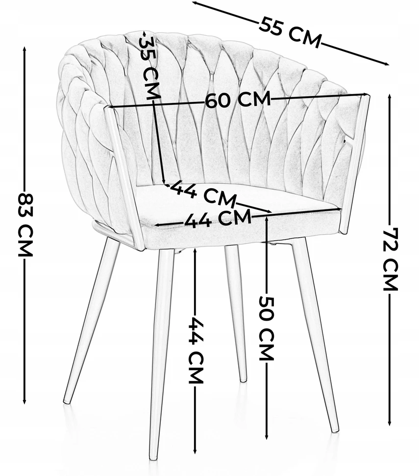 Home Design Modernus smėlio spalvos veliūro krėslas su pintomis detalėmis