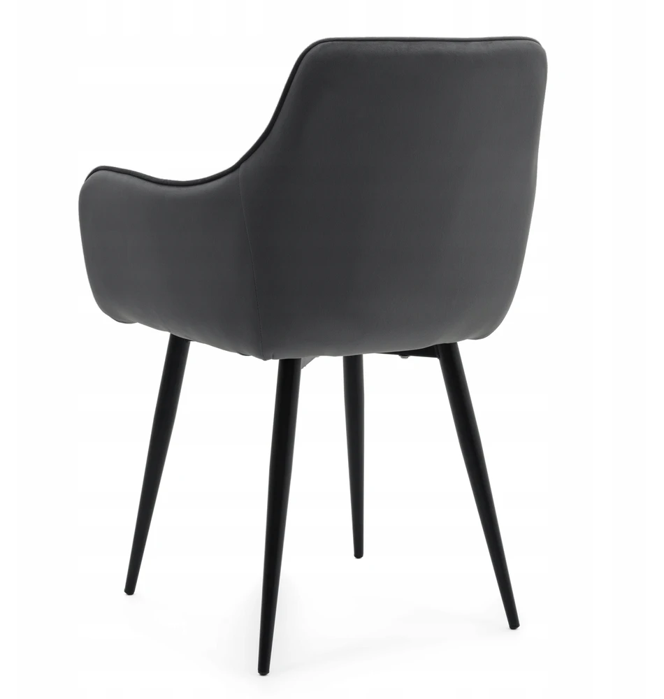 Home Design Modernus svetainės ir valgomojo kėdė: švelnus veliūras, juodos metalinės kojos