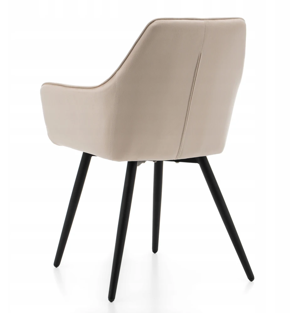 Home Design Smėlio spalvos veliūru MINŠTA KĖDĖ SVETAINEI, VALGOMAI, MODERNA