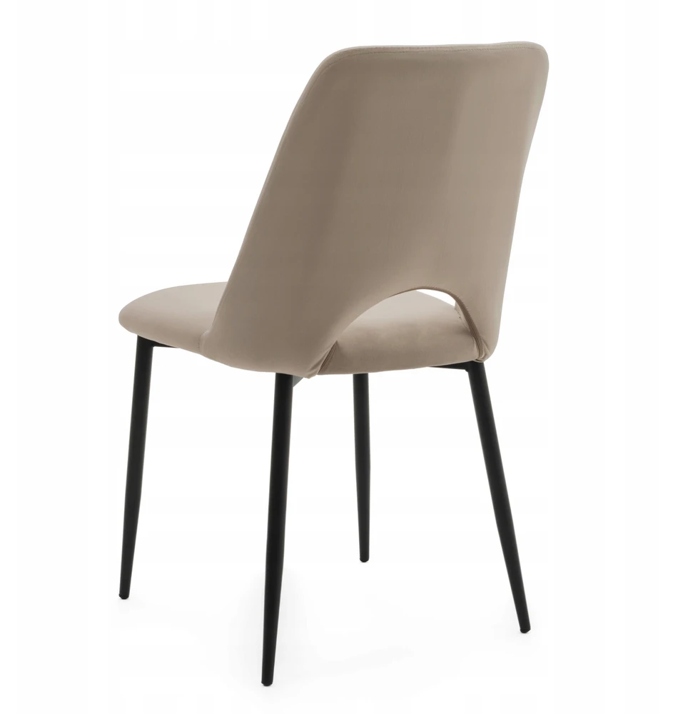 Home Design Svetainės kėdė Oro, tamsiai smėlio spalvos, su metalinėmis kojomis