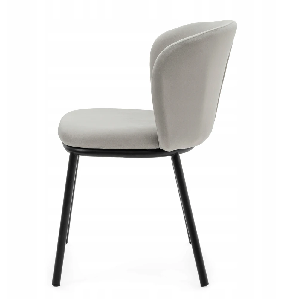 Home Design VELUR MINKŠTA KĖDĖ, ŠVIESI PILKA, SVETAINE, VALGOMAS, GLAMOUR, MODERNA
