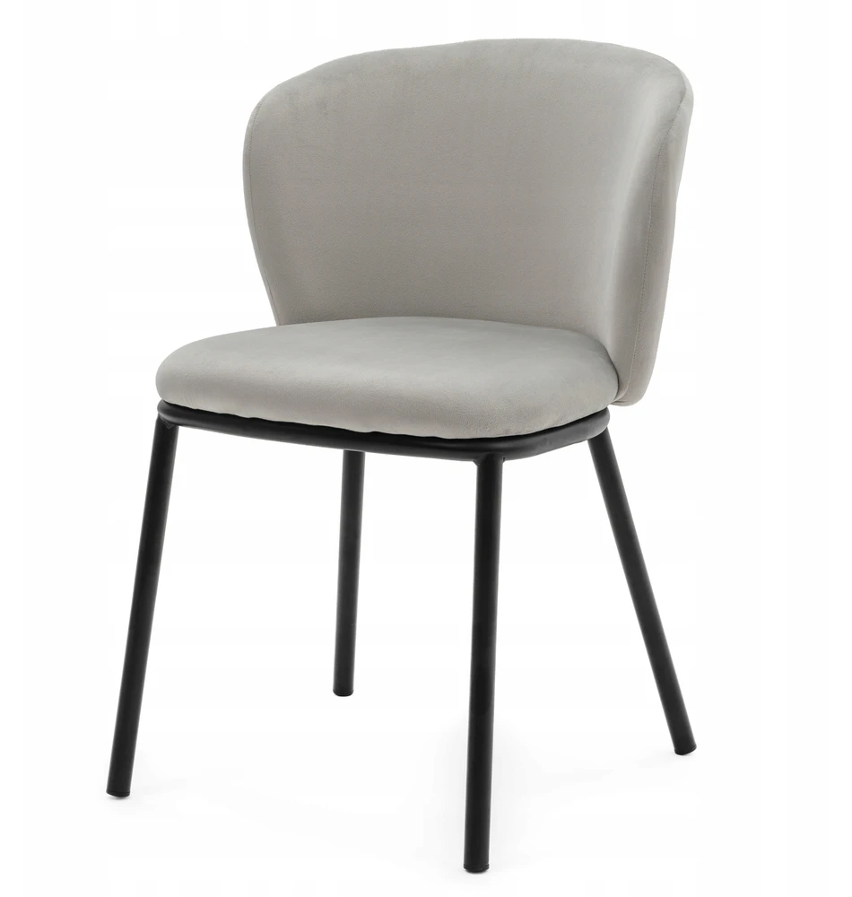 Home Design VELUR MINKŠTA KĖDĖ, ŠVIESI PILKA, SVETAINE, VALGOMAS, GLAMOUR, MODERNA