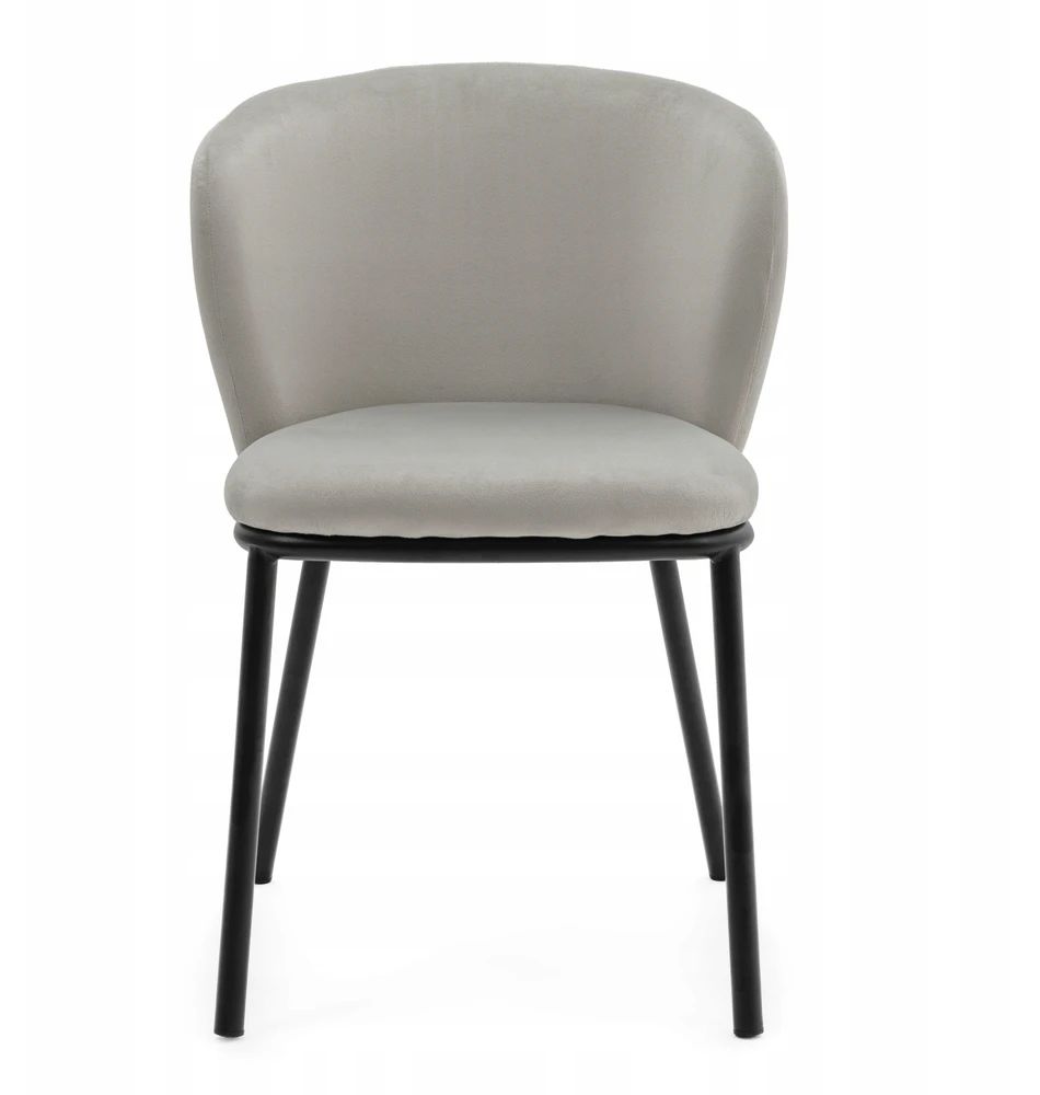 Home Design VELUR MINKŠTA KĖDĖ, ŠVIESI PILKA, SVETAINE, VALGOMAS, GLAMOUR, MODERNA