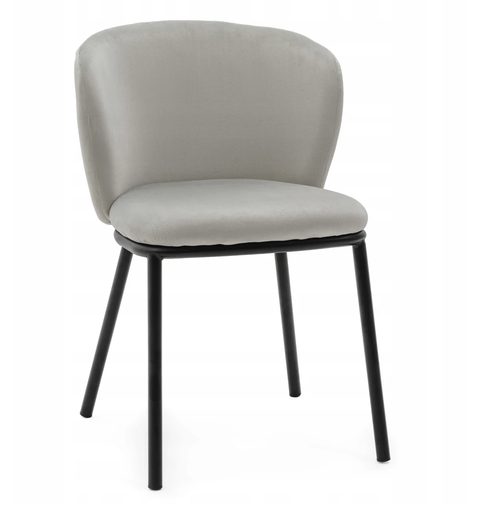 Home Design VELUR MINKŠTA KĖDĖ, ŠVIESI PILKA, SVETAINE, VALGOMAS, GLAMOUR, MODERNA