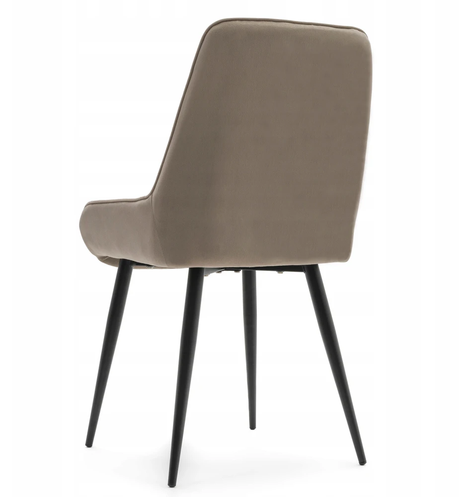 Home Design VELUR MINKŠTA KĖDĖ VALGOJAM, SVEČIAVAI, TAMSIAI BEIGE, GLAMUR, MODERNA