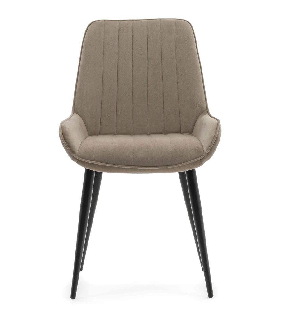 Home Design VELUR MINKŠTA KĖDĖ VALGOJAM, SVEČIAVAI, TAMSIAI BEIGE, GLAMUR, MODERNA